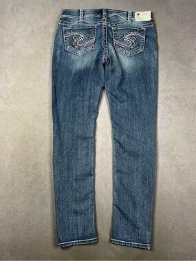Silver Jeans Medium Blue Jeans with Embroidered Back Pockets